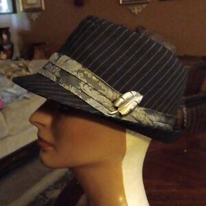 Vintage Pinstripe Fedora